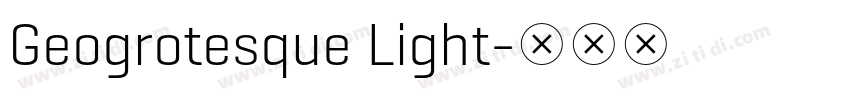 Geogrotesque Light字体转换